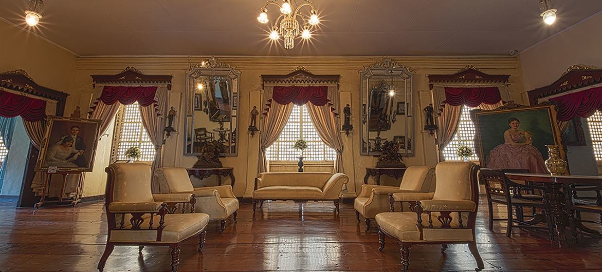 The sala or living room of the Syquia Mansion. The sala or living room of the Syquia Mansion.