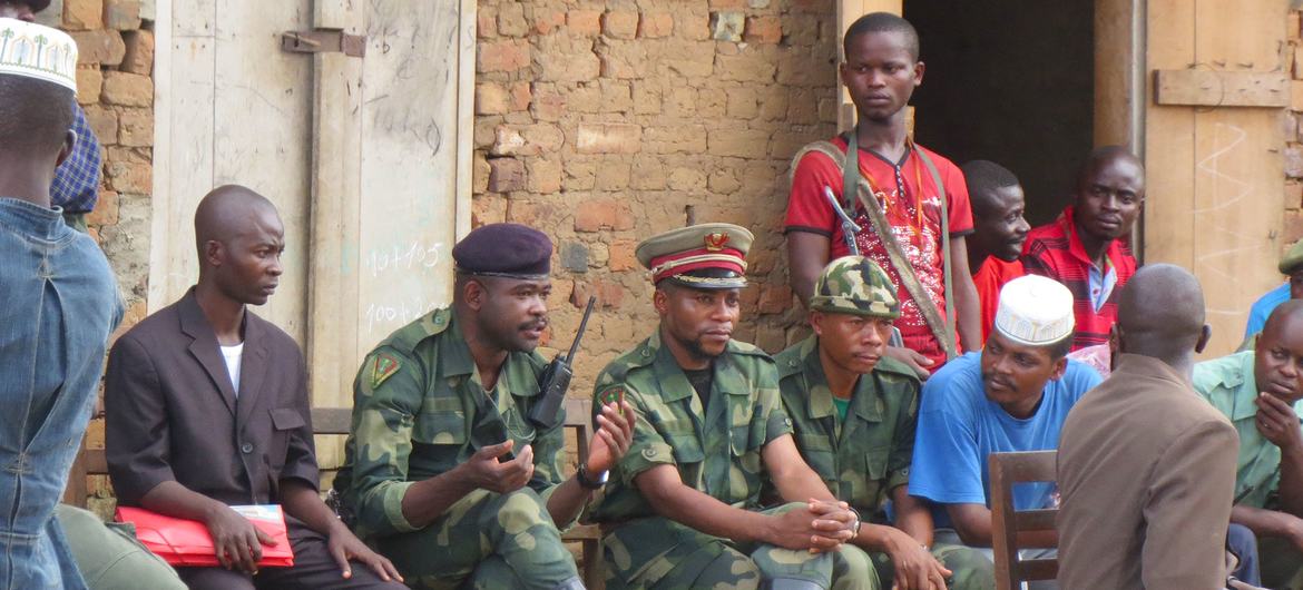 Sheka (second from left) led an armed group in eastern DR Congo. (file) Sheka (second from left) led an armed group in eastern DR Congo. (file)