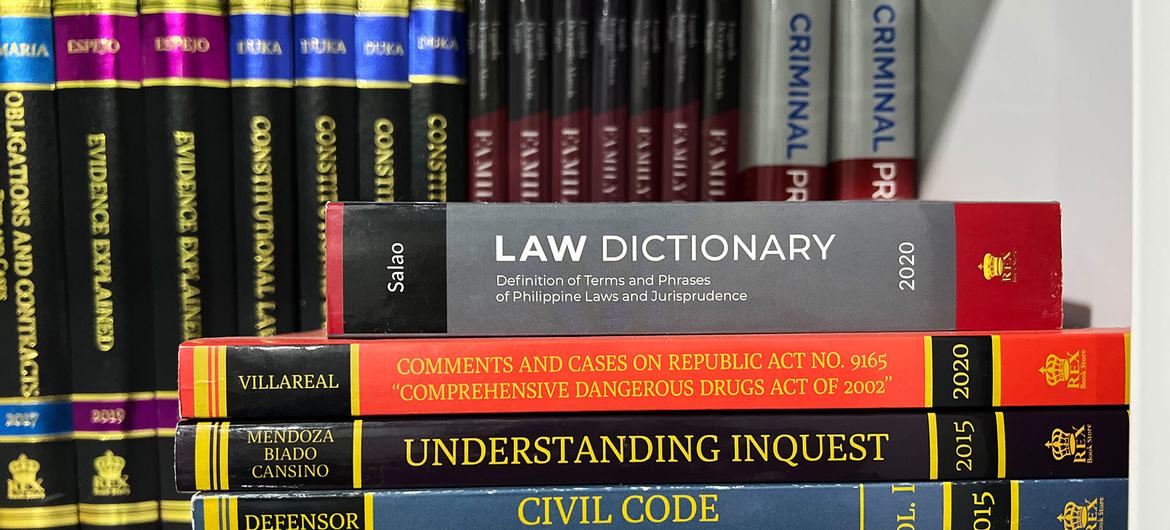 The Marawi City Jail Library is well stocked with law texts. The Marawi City Jail Library is well stocked with law texts.