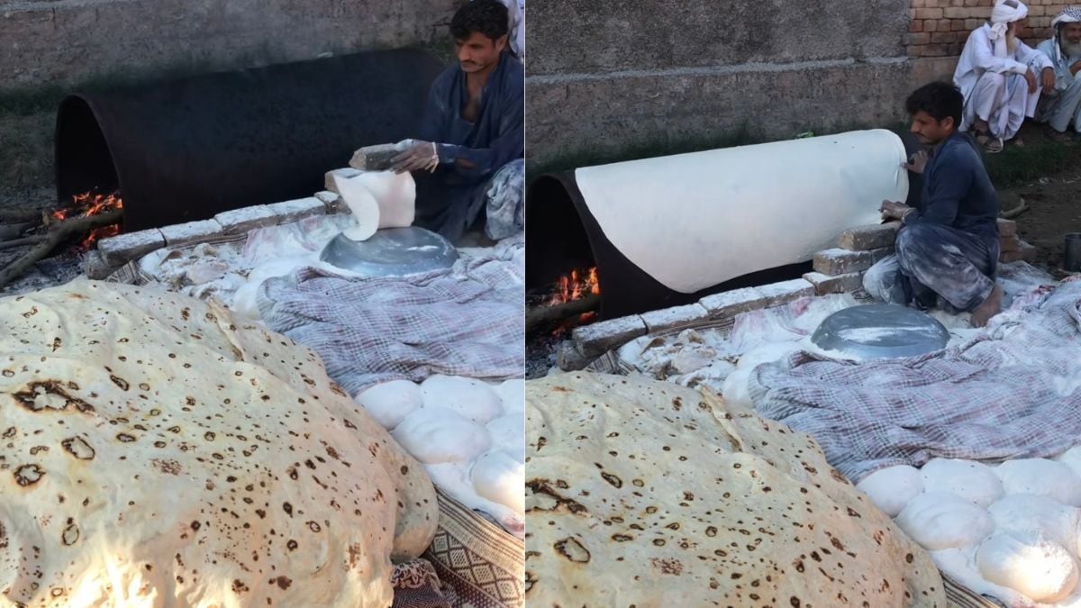 “Blanket Roti”: Internet Reacts To Viral Video Of 12-Foot-Long Roti Making