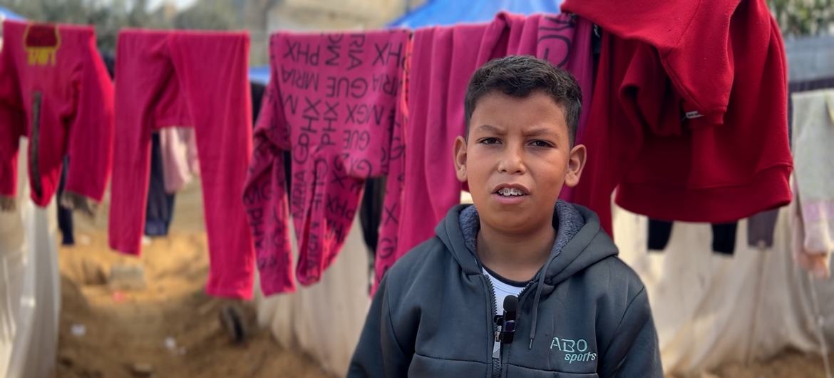 Sami Abu Tahoun, displaced from Gaza City. Sami Abu Tahoun, displaced from Gaza City.