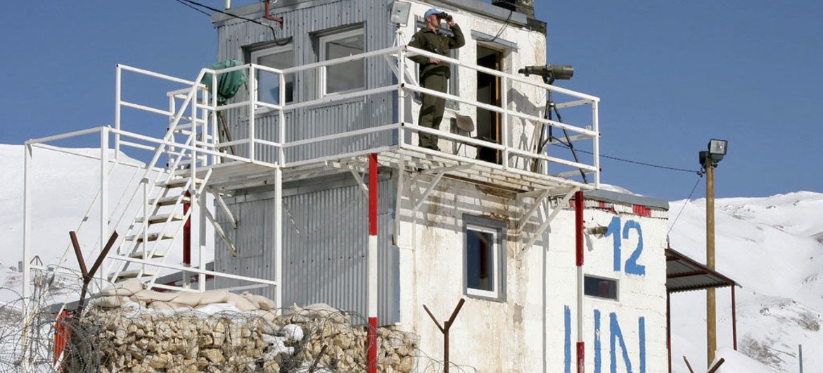 An UNDOF observation post in the Golan Heights, Syria. (file) An UNDOF observation post in the Golan Heights, Syria. (file)