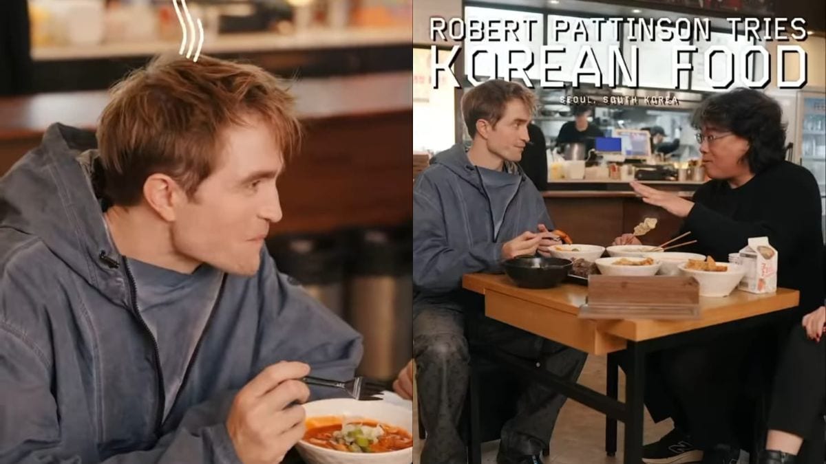 “Im Sweating Already,” Robert Pattinson Tries Spicy Korean Food With Parasite Director Bong Joon-Ho