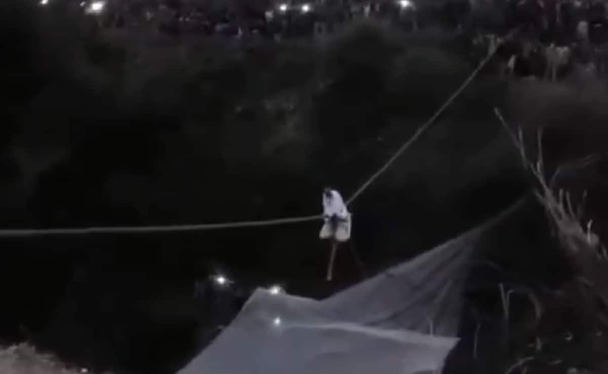 Man Slides Across Himachal Valley On Rope As Ritual Returns After 40 Years
