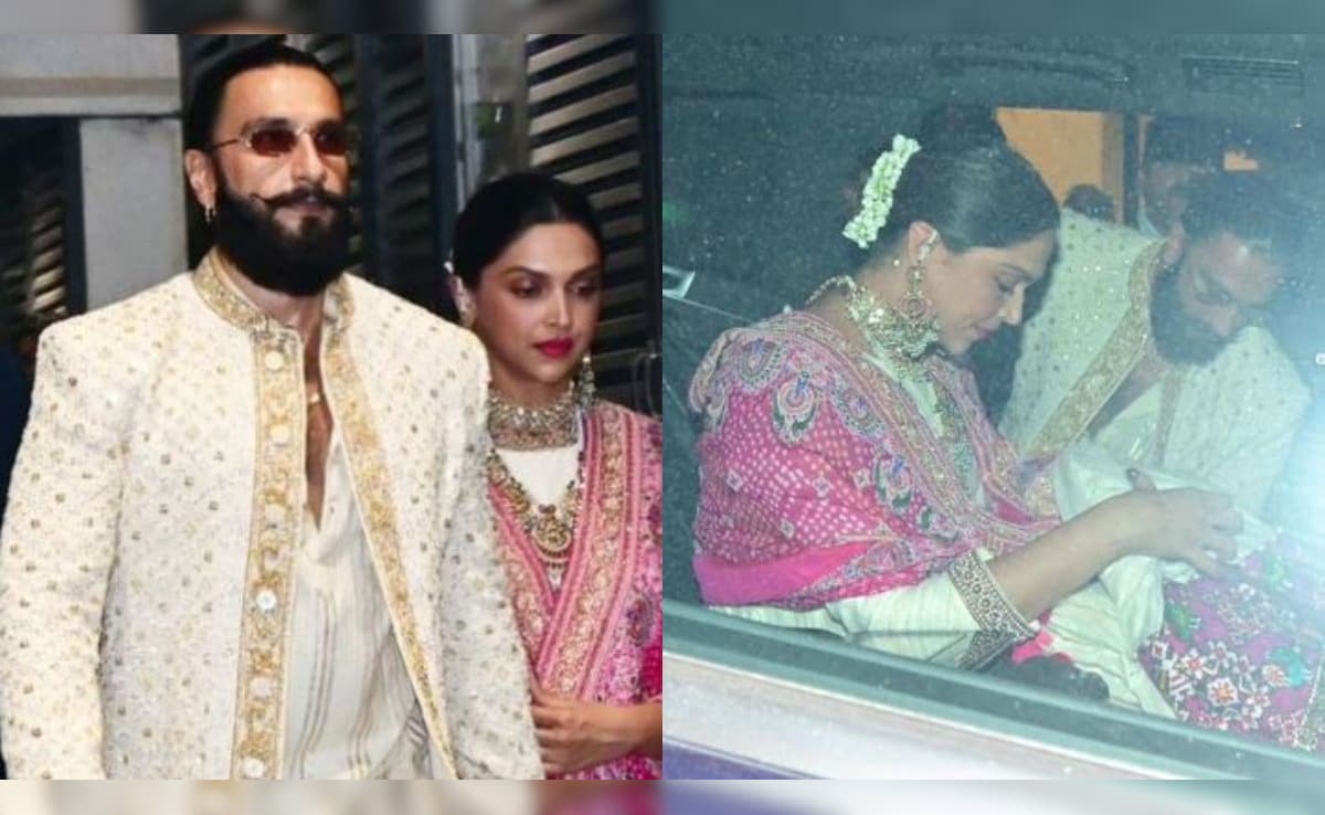 Ranveer Singh Helps Wife Deepika Padukone With Her Dress As She Gets Into The Car. Talk About Couple Goals