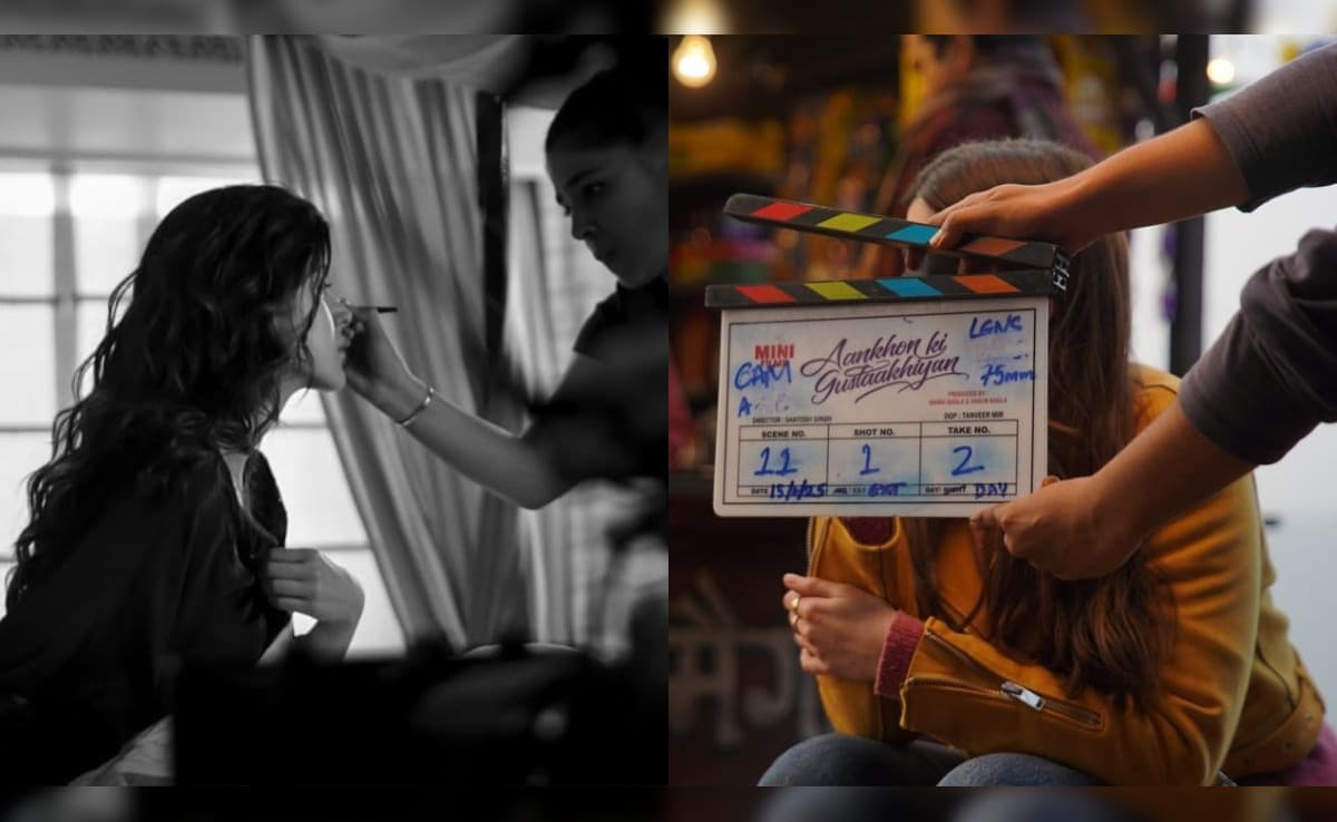 Shanaya Kapoor Shares BTS Pics From Her Debut Film Aankhon Ki Gustaakhiyan's First Schedule Wrap