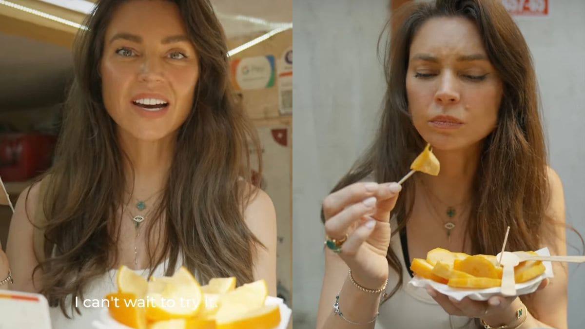 Watch: Celebrity Chef Sarah Todd Tries Iconic Fruit Kulfi In Old Delhi