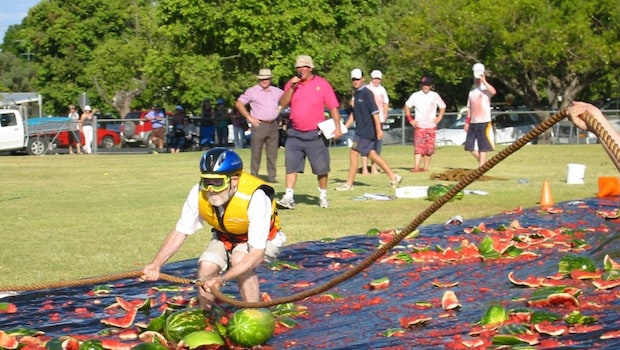 Melon Skiing Event at the Chinchilla Melon Festival Melon Skiing Event at the Chinchilla Melon Festival