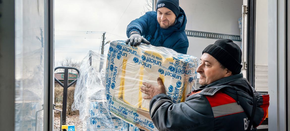 UNICEF supplies arrive in Shevchenkove village, Kharkiv region, Ukraine (January 2025) UNICEF supplies arrive in Shevchenkove village, Kharkiv region, Ukraine (January 2025)