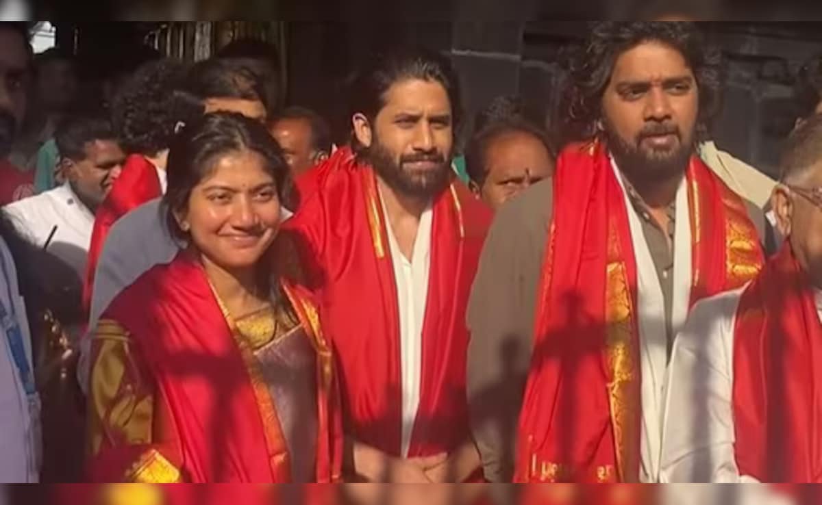 After The Success Of Thandel, Naga Chaitanya And Sai Pallavi Visit Tirupati Temple
