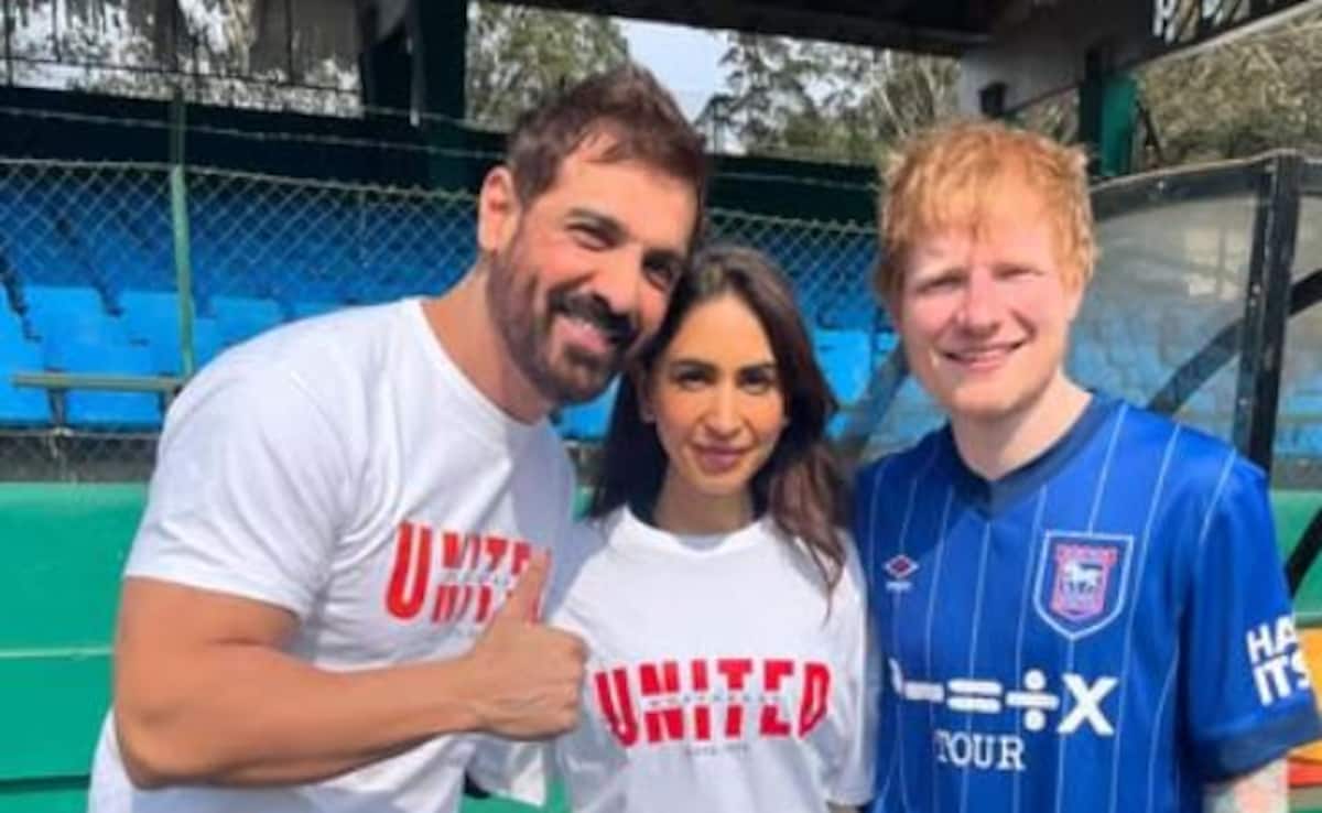 Ed Sheeran And John Abraham Play Football In Shillong