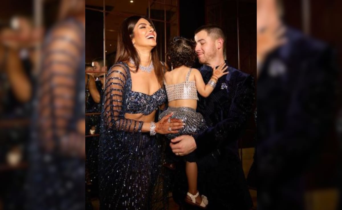 Just Priyanka Chopra, Nick Jonas And Daughter Malti Marie Twinning And Winning. See Pics