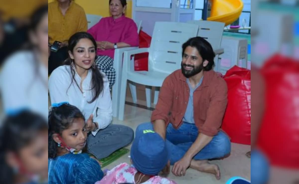 Naga Chaitanya, Sobhita Dhulipala Visit Child Care Centre To Meet Children Battling Cancer
