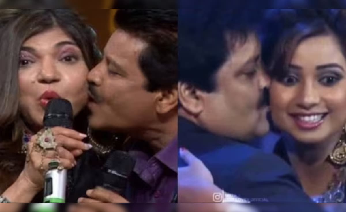 Old Videos Of Singer Kissing Shreya Ghoshal, Alka Yagnik And Karisma Kapoor Go Viral