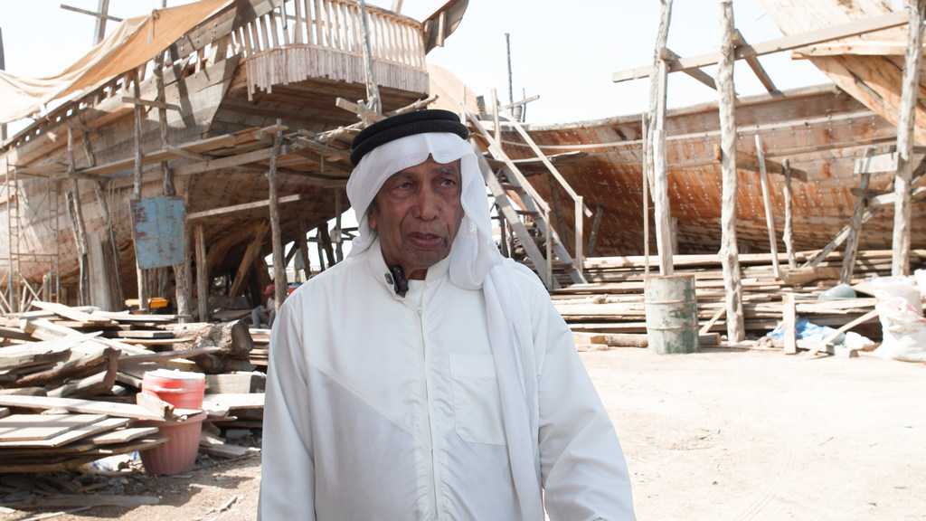 Abdulla, a designer of wooden ships and boats for over 35 years. Abdulla, a designer of wooden ships and boats for over 35 years.