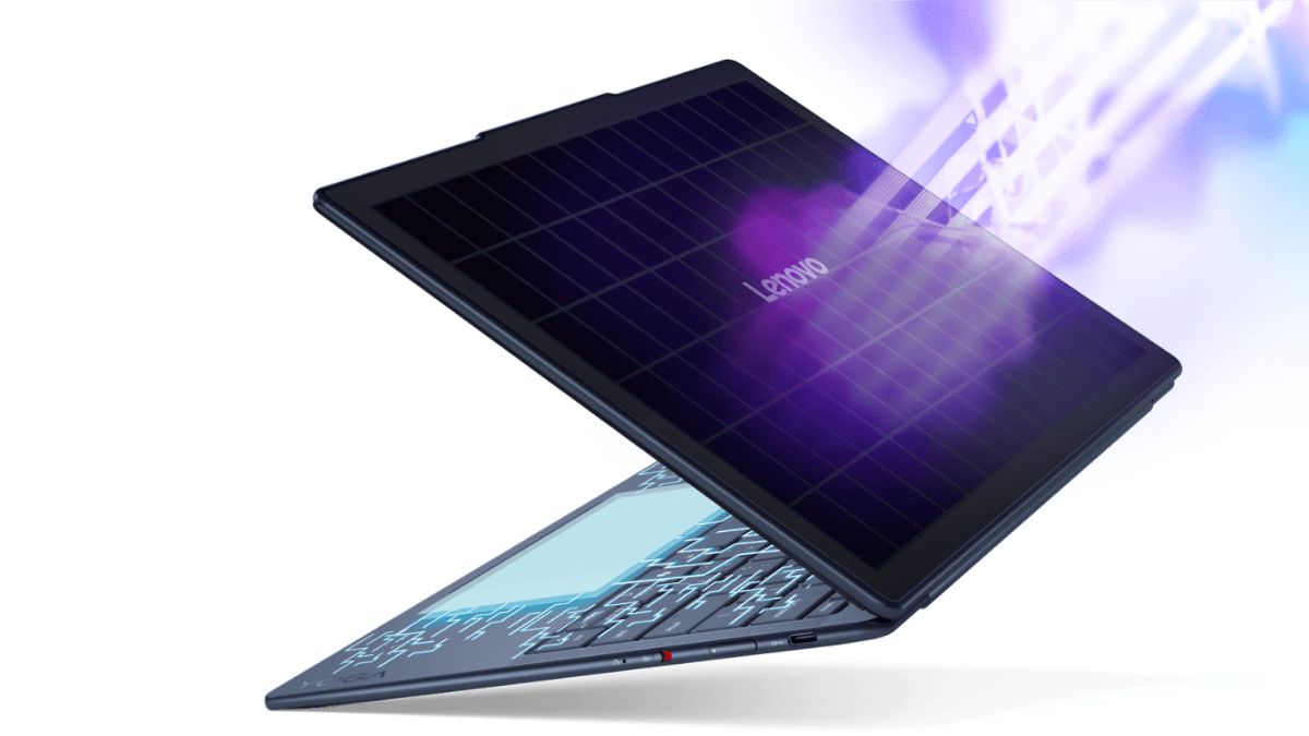 Lenovo Showcases Yoga Solar PC Concept With Back Contact Cell Technology at MWC 2025