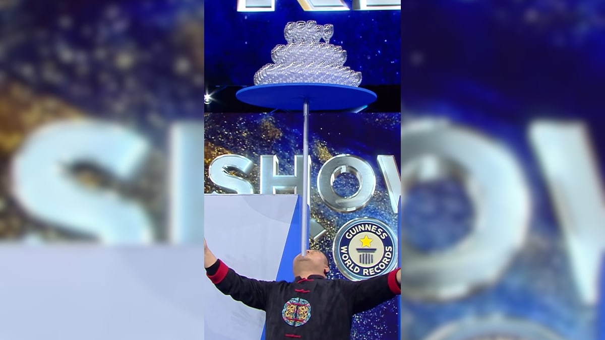 Watch: Man Balances 150 Wine Glasses On His Chin, Makes World Record