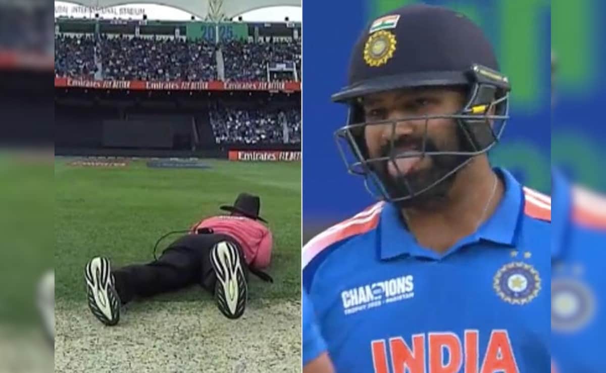Umpire Runs For Cover To Avoid Rohit Sharma's Shot. Batter's Reaction Goes Viral - Watch