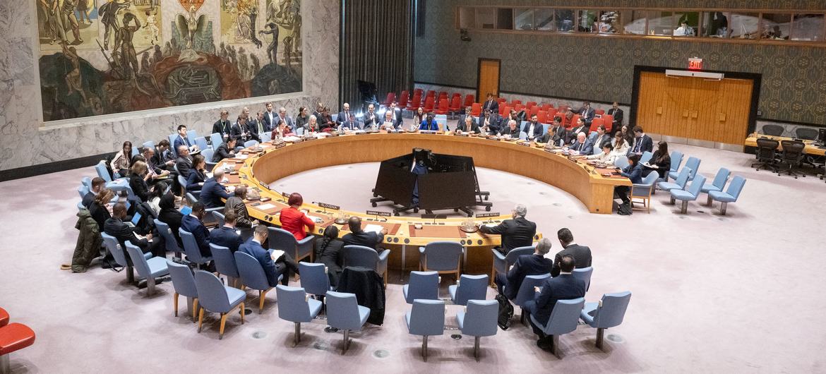 A wide view of the Security Council meeting on chemical weapons in Syria. A wide view of the Security Council meeting on chemical weapons in Syria.