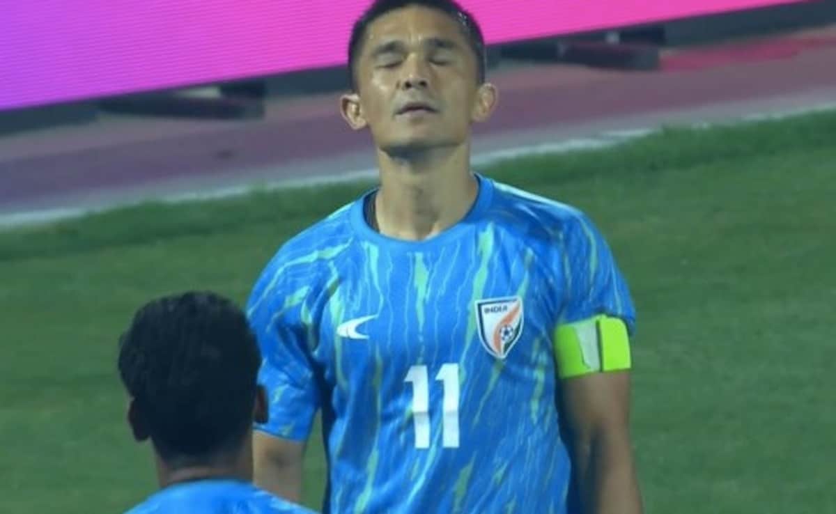 Sunil Chhetri In Tears After Scoring On Return For Indian Football Team - Watch