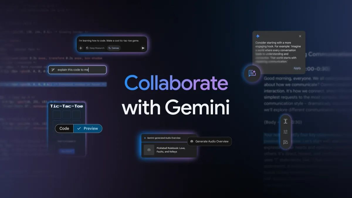 Gemini Is Getting Upgraded With Audio Overview and Canvas Features