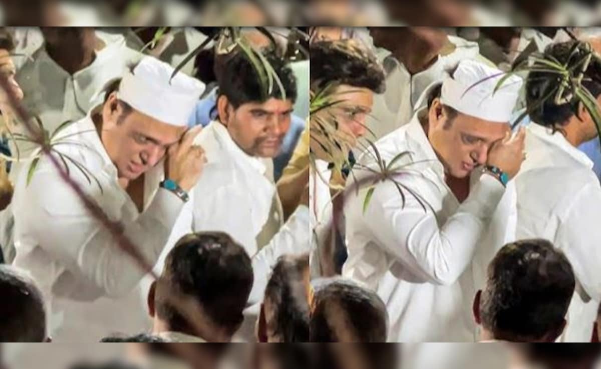 Govinda Breaks Down At Former Secretary Shashi Prabhu's Funeral. Watch