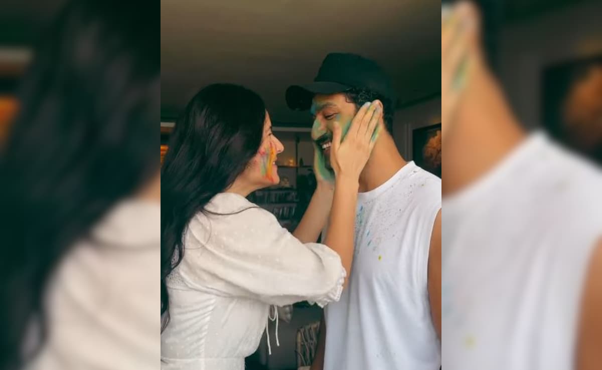 Video Of Katrina Kaif Smearing Husband Vicky Kaushal’s Face With Colours Is Crazy Viral