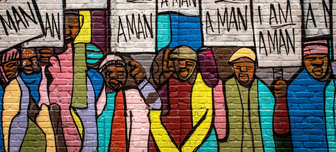 A mural of the I Am a Man protest that took place in Memphis, Tennessee, during the Civil Rights Movement in the USA. A mural of the I Am a Man protest that took place in Memphis, Tennessee, during the Civil Rights Movement in the USA.