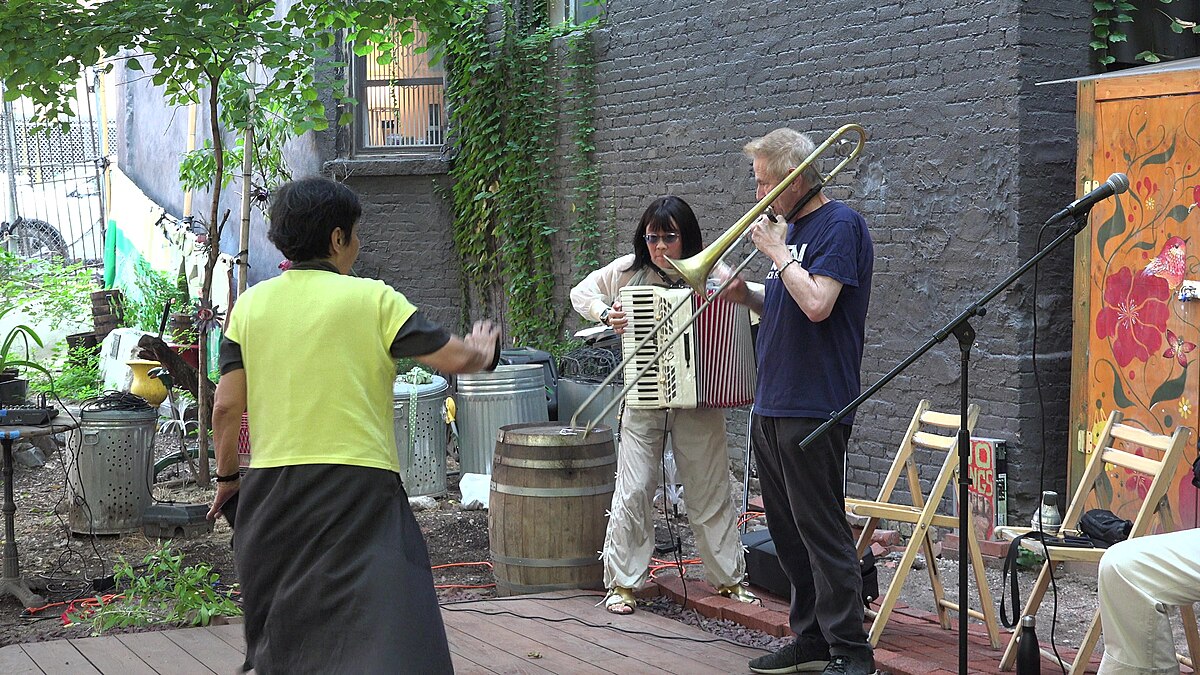 Dancer Yoshiko Chuma performs at the Children’s Magical Garden in New York City