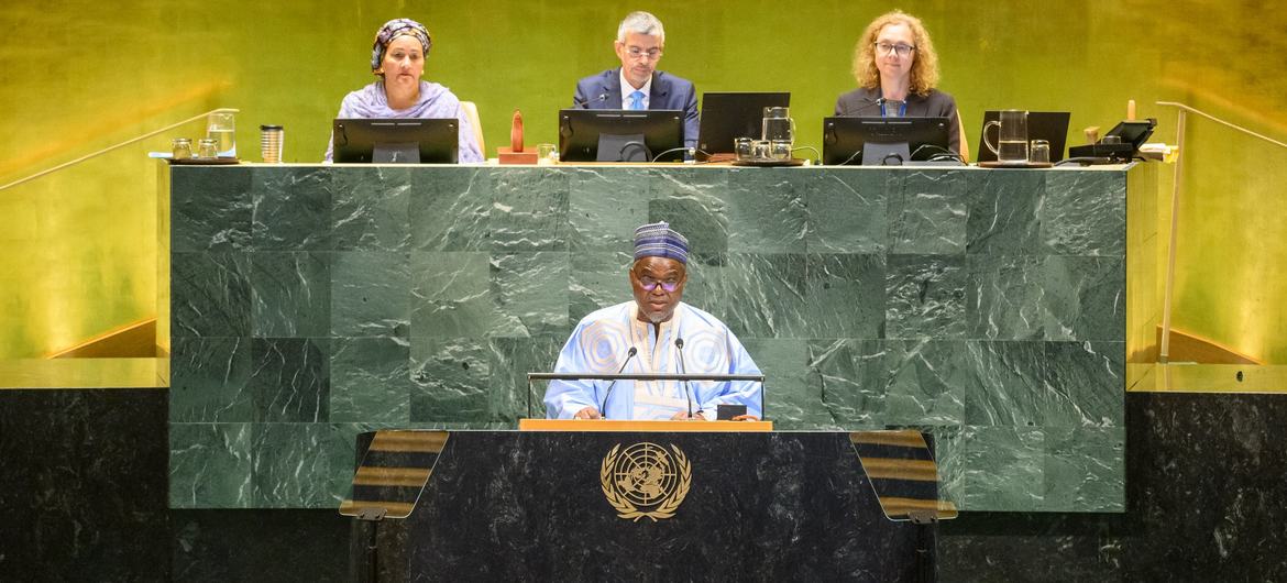 Vice President Muhammed Jallow of the Gambia, addresses the general debate of the General Assembly’s 80th session.