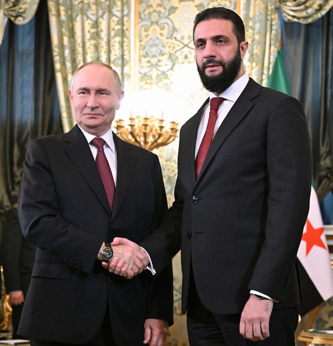Syrian leader Ahmed al-Sharaa meets Russian president Vladimir Putin