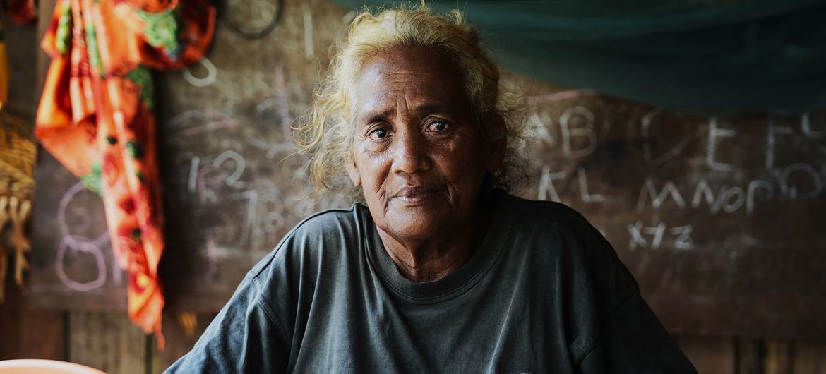 Mary Maike a resident of Sikaiana. 