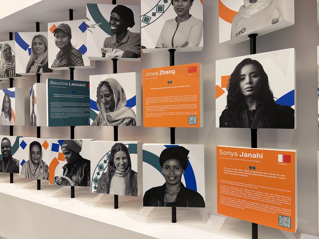 An exhibition celebrating women supported by UNIDO’s  ELLEvate programme (Riyadh, Nov 2025)