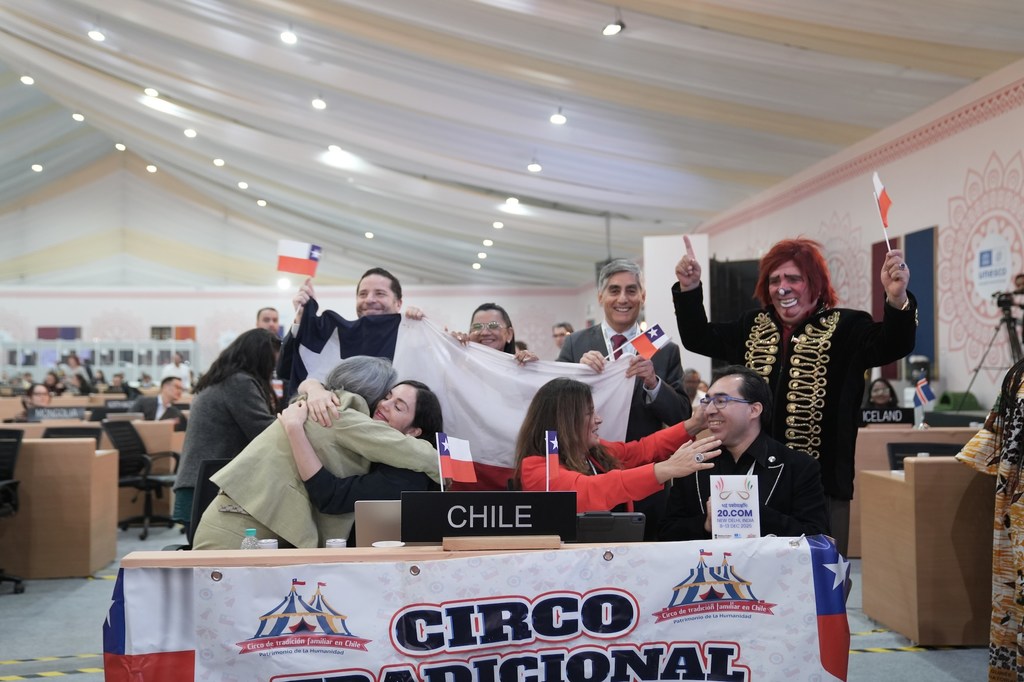 Chile’s delegation at the 2025 Intangible Cultural Heritage Committee meeting in New Delhi. Chile’s delegation at the 2025 Intangible Cultural Heritage Committee meeting in New Delhi.