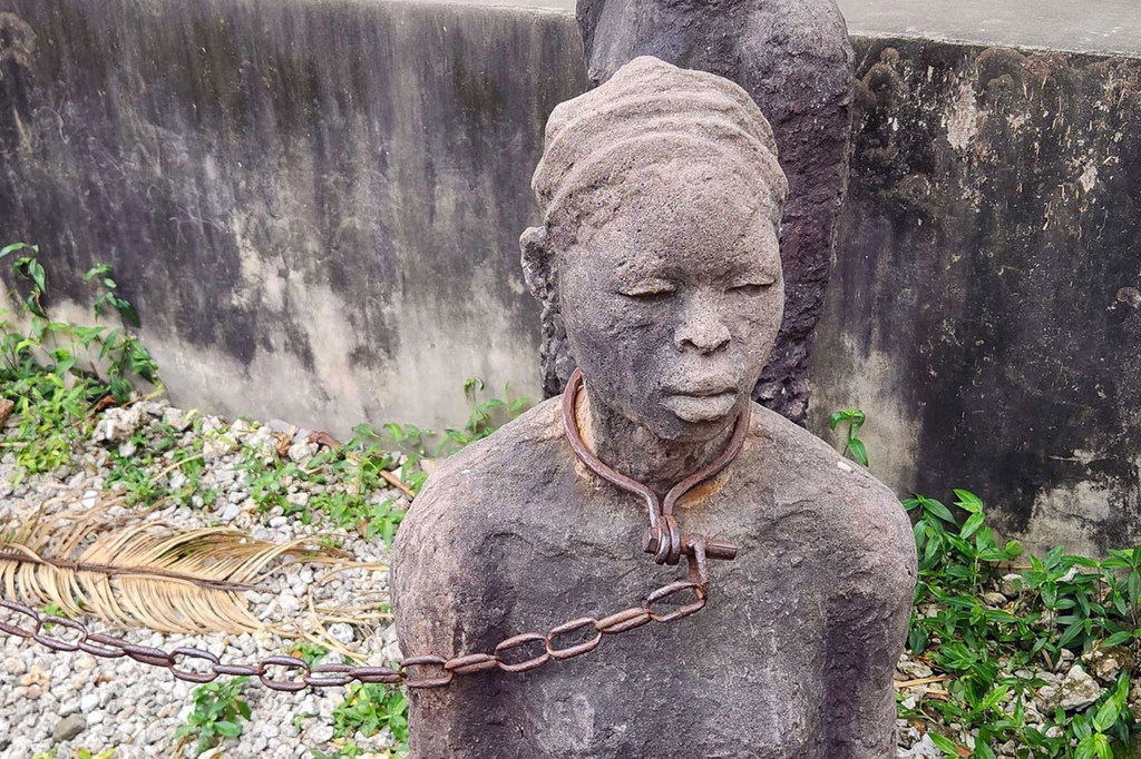 A slavery memorial in Stone Town, Zanzibar, United Republic of Tanzania. A slavery memorial in Stone Town, Zanzibar, United Republic of Tanzania.