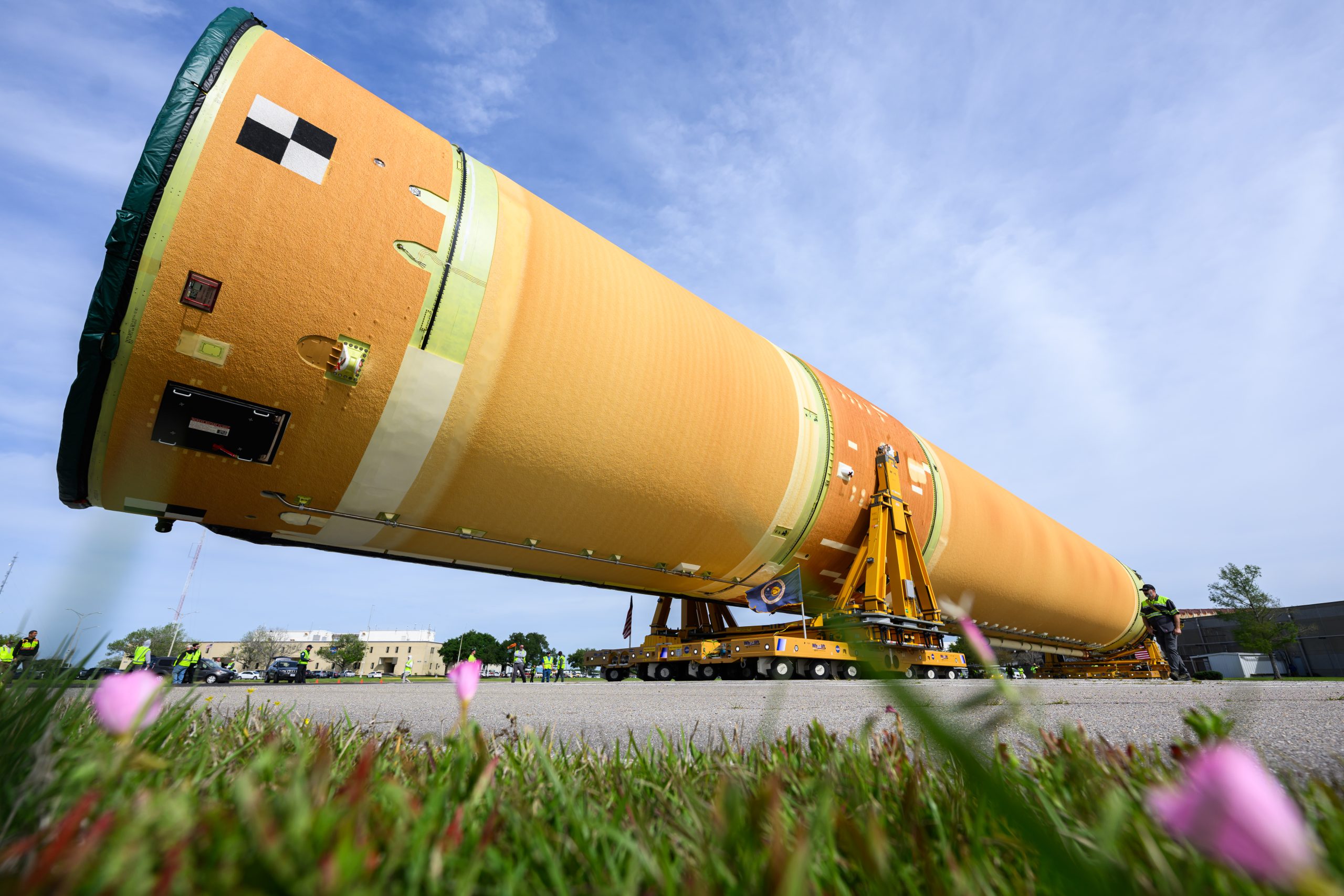 Artemis III Moon Rocket Core Stage on the Move