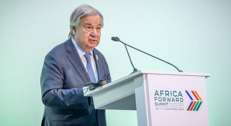 Guterres highlights Africa’s leadership in speech to summit in Nairobi